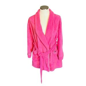 Tommy Hilfiger Sleepwear Hot Pink Short Terry Robe